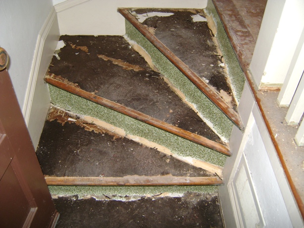 Stair Refinishing Before