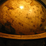 wood globe