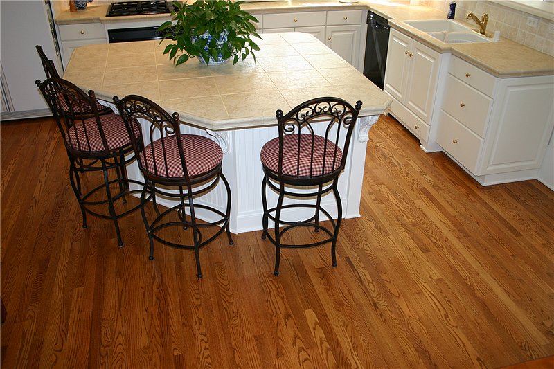 red oak stained Swedish finish