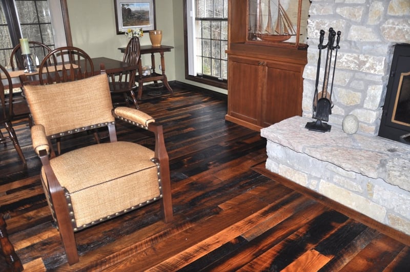 Rustic antique oak hardwood flooring