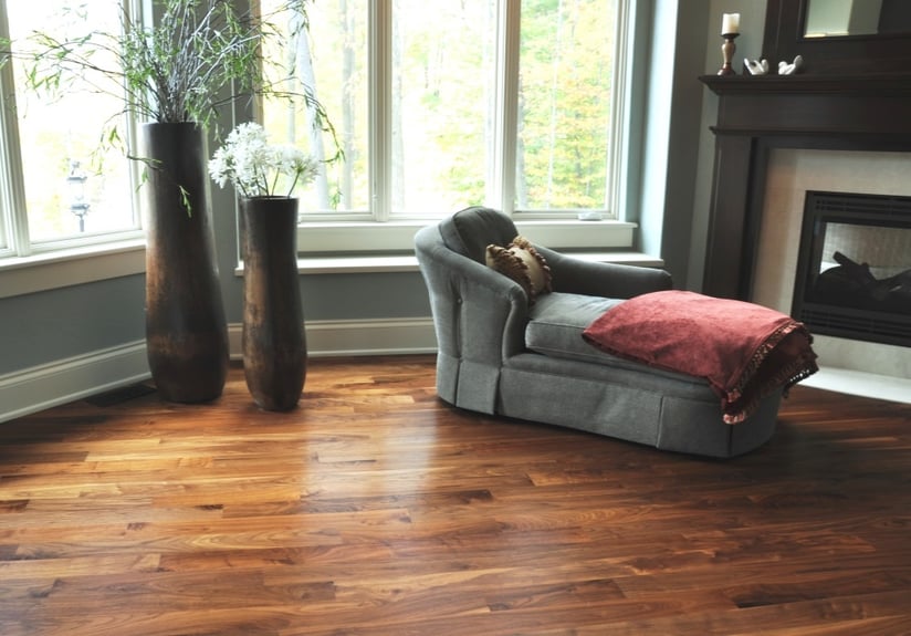 American Walnut hardwood flooring naturally creates a coziness that many homeowners love.