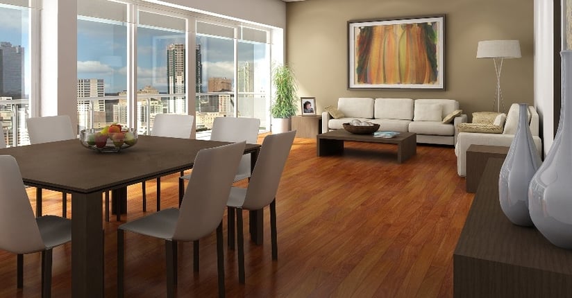 Long plank hardwood flooring is back in style!