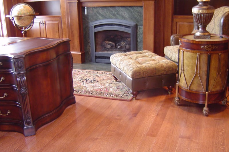Red Oak Quarter Sawn Select Stained custom hardwood flooring