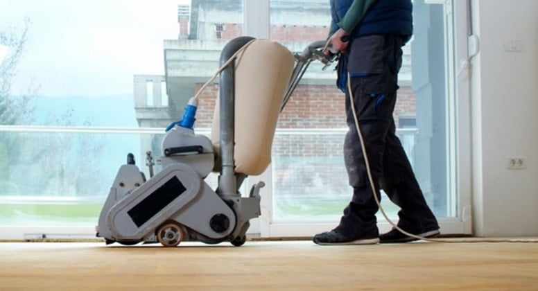 sanding hardwood floors