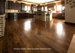 Hickory Rustic Hand Sculpted Stained Dark