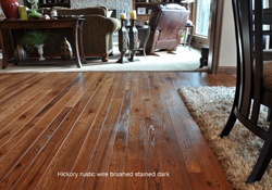 Hickory Rustic Wire Brushed Stained Dark