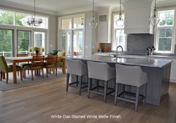 White Oak Stained White Matte Finish